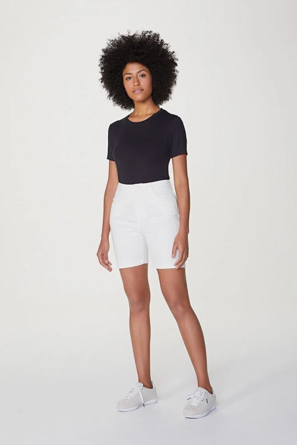 Bermuda Básica Feminina Cintura Alta Ciclista