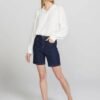 Bermuda Jeans Feminina Cintura Alta Ciclista