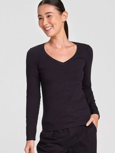 Blusa Básica Feminina Slim Manga Longa