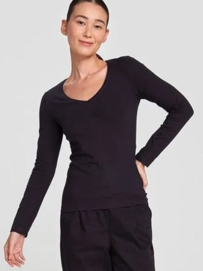 Blusa Básica Feminina Slim Manga Longa