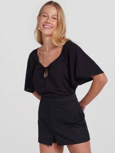 Blusa Básica Feminina Decote V