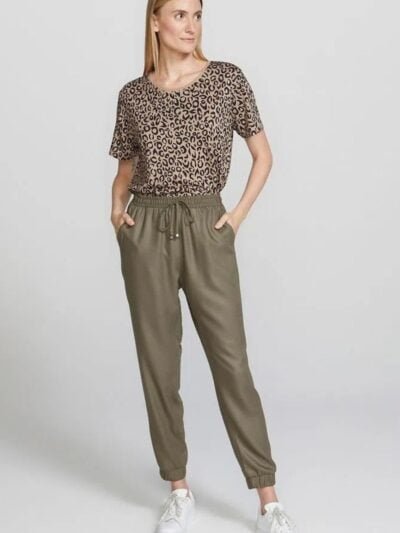 Calça Básica Feminina Jogger Cintura Média