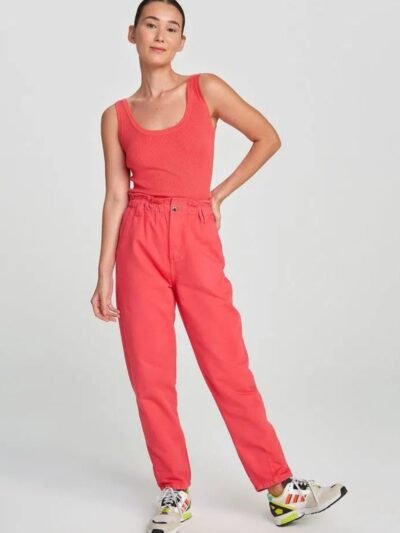 Calça Feminina Cintura Alta Slouchy