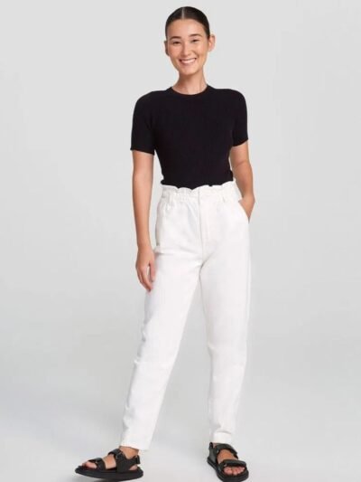 Calça Feminina Cintura Alta Slouchy