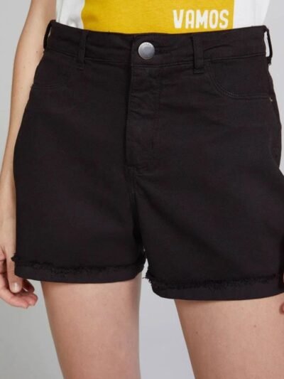 Shorts Básico Feminino em Sarja Cintura Alta
