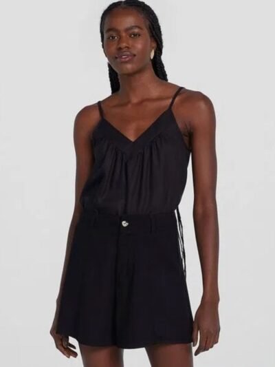 Short Feminino Evasê Cintura Alta