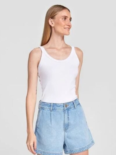 Short Jeans Feminino Curto Cintura Alta