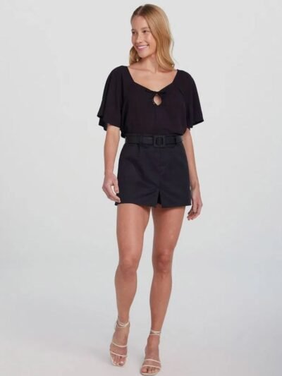 Short Saia Feminino Evasê Cintura Alta