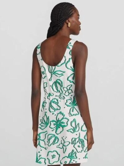 Vestido Curto Evasê Estampado