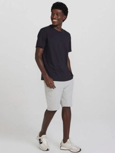 Bermuda Básica Masculina de Moletom com Amarração