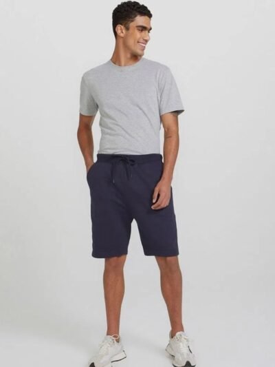 Bermuda Básica Masculina de Moletom com Amarração