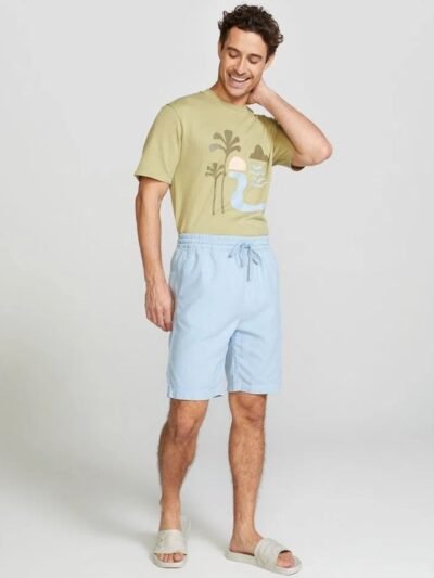 Bermuda Masculina Reta com Cordão