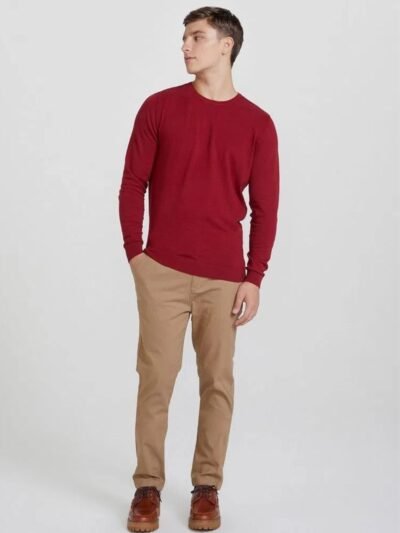 Calça Básica Masculina em Sarja Chino