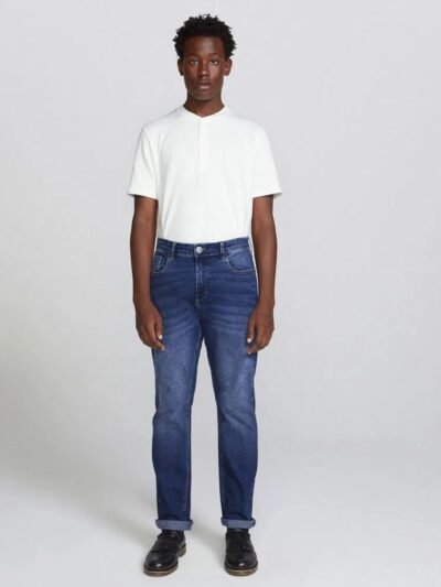 Calça Jeans Masculina Tradicional com Elastano
