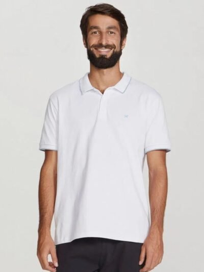 Camisa Básica Masculina Polo com Bordado