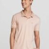 Camisa Básica Masculina Polo em Malha Texturizada