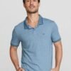 Camisa Básica Masculina Polo em Malha Texturizada