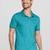 Camisa Básica Masculina Polo em Malha Texturizada