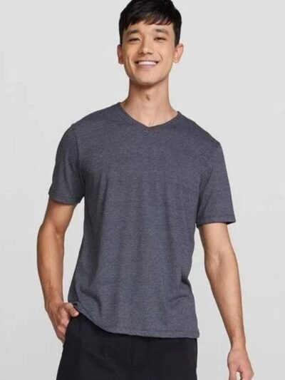 Camiseta Básica Masculina Manga Curta Gola V