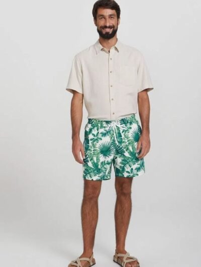 Short Praia Masculino Regular Estampado