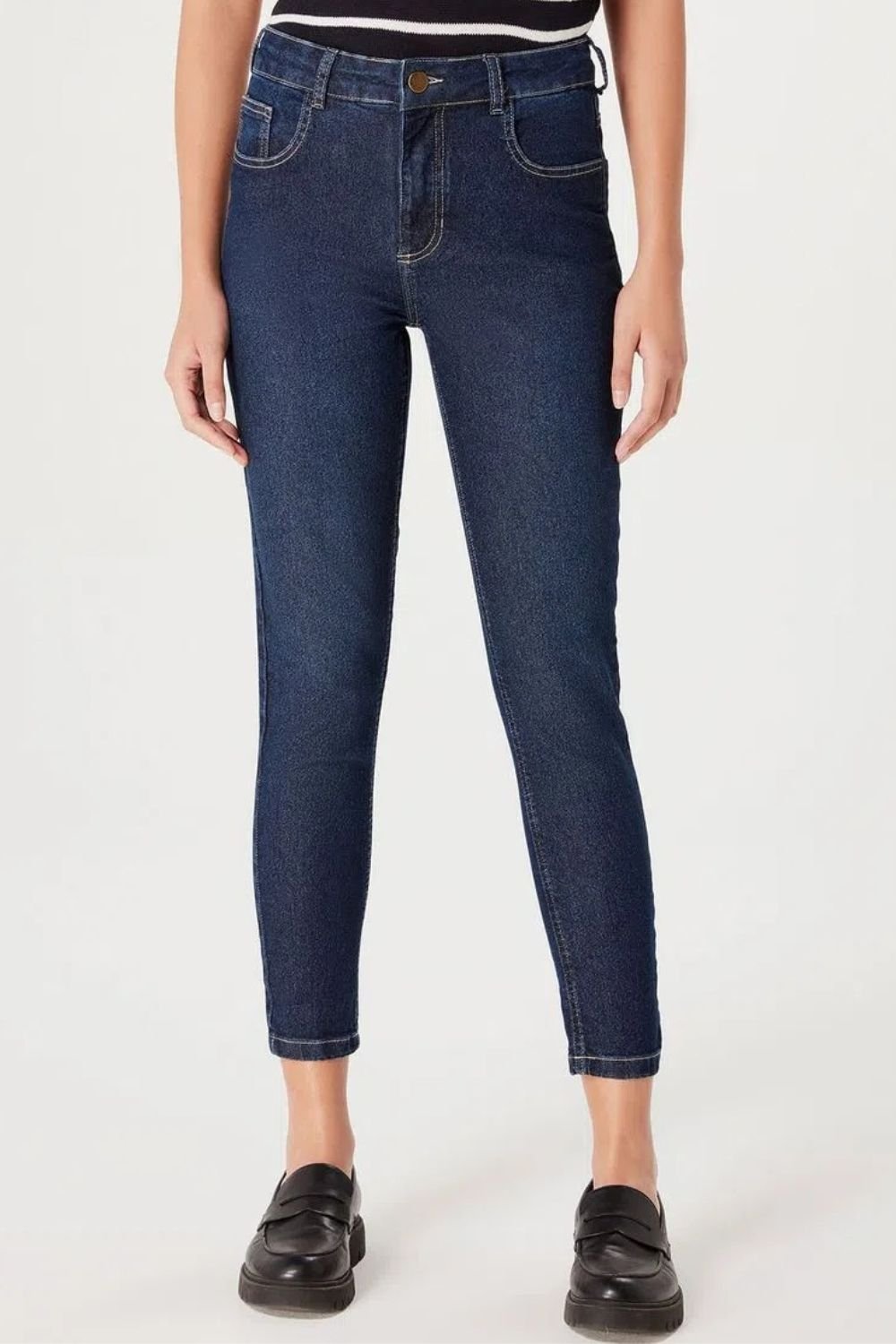 Calça Jeans Feminina Cintura Alta Super Skinny - Etiqueta Casual