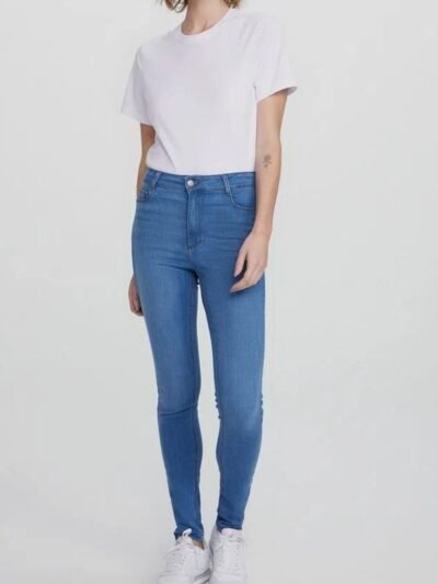 Calça Jeans Feminina Cintura Alta Super Skinny