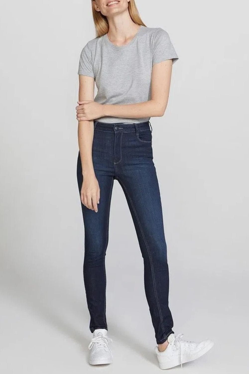 Calça Jeans Feminina Cintura Alta Super Skinny