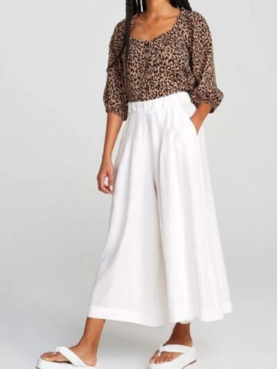 Calça Pantacourt Feminina Cintura Alta