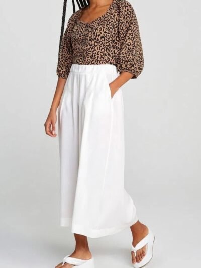 Calça Pantacourt Feminina Cintura Alta