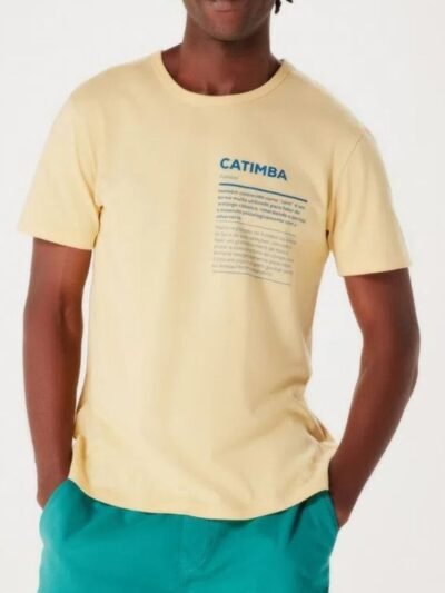 Camiseta Masculina Slim Estampada