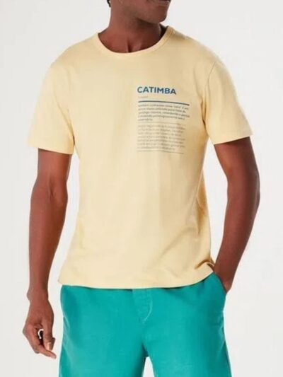 Camiseta Masculina Slim Estampada