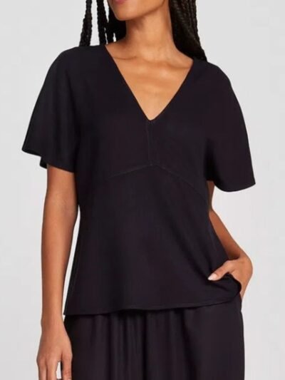 Blusa Feminina Evasê Decote V